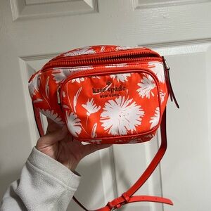 Kate Spade Orange Floral Crossbody Bag - Used Twice